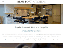 Tablet Screenshot of beau-port-kitchens.com